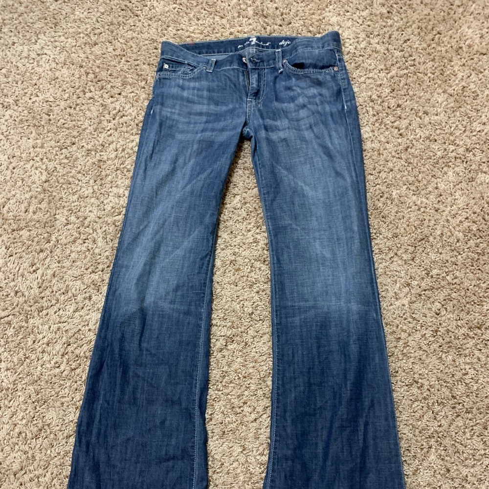 size 29 women’s 7 of all mankind bellbottom jeans